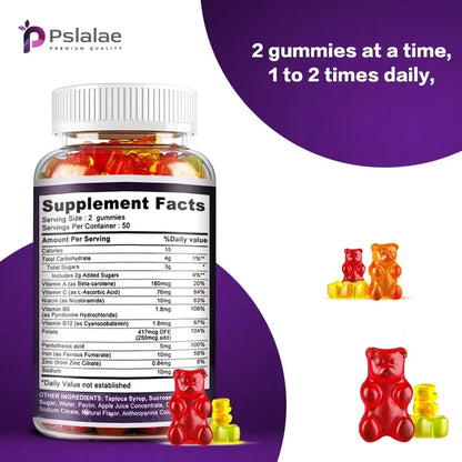 Iron Gummies - Containing Vitamin C for Immune Support of Red Blood Cell Production
