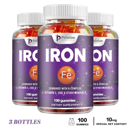 Iron Gummies - Containing Vitamin C for Immune Support of Red Blood Cell Production