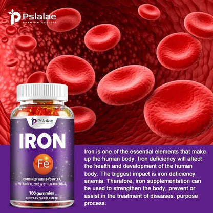 Iron Gummies - Containing Vitamin C for Immune Support of Red Blood Cell Production