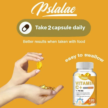 Vitamin C 1700 Mg - Powerful Immune Support, High Levels of Antioxidants with Vitamin D3, Zinc, Elderberry